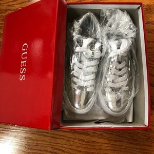 Guess Chrome Shiny Mirror Shoes New in Box
